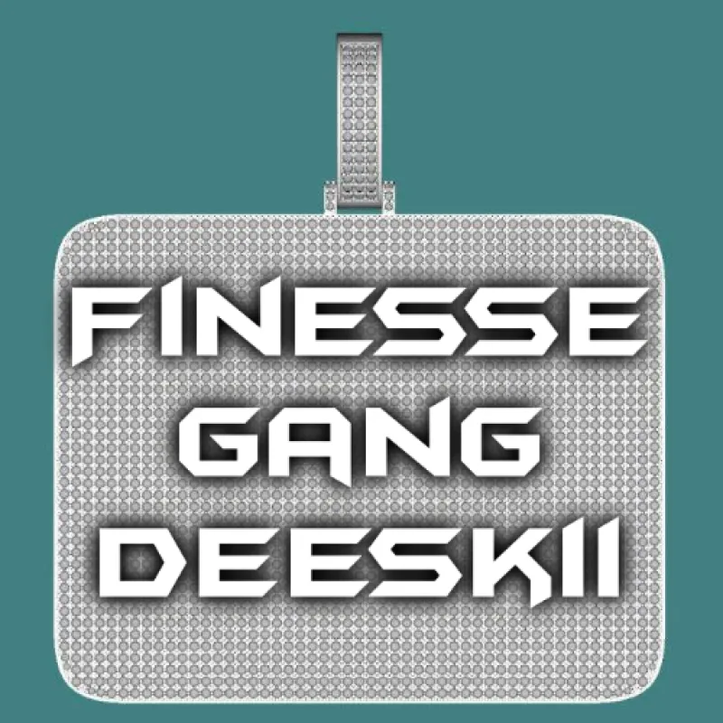 CUSTOM LETTER NECKLACE 3D BIG SQUARE sold by The GUU Shop