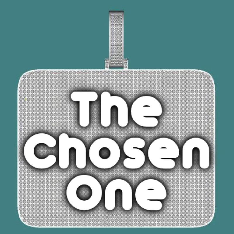 CUSTOM LETTER NECKLACE 3D BIG SQUARE sold by The GUU Shop