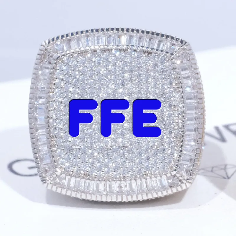 CUSTOM LETTER 3D ICED RING sold by The GUU Shop