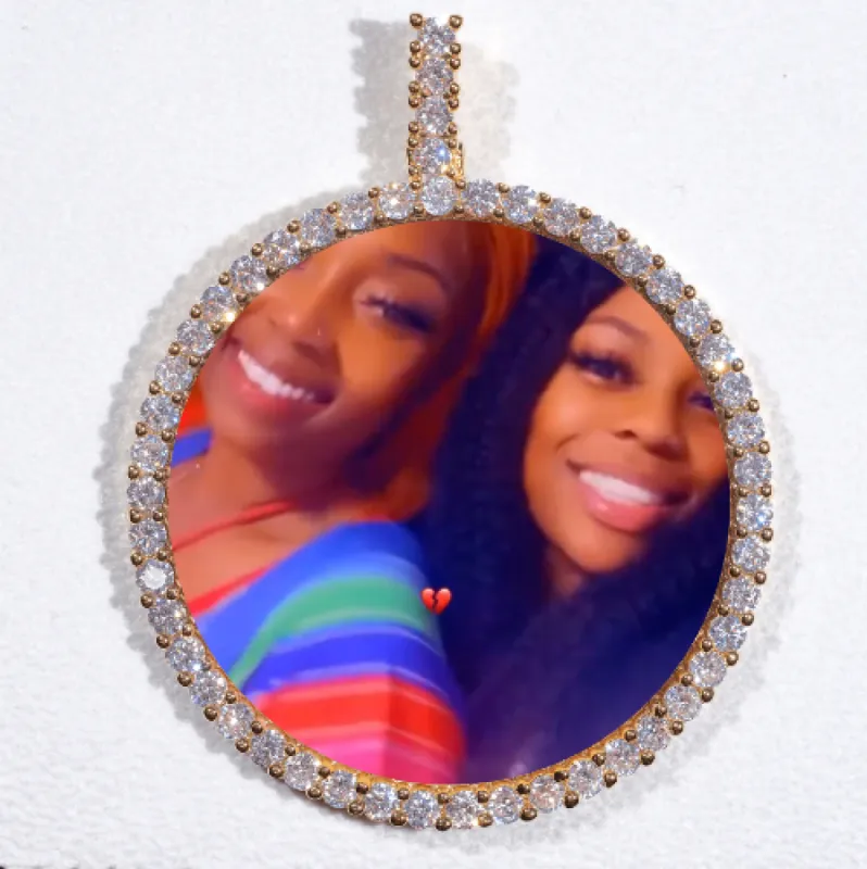 LARGE 3D CIRCLE CUSTOM PICTURE PENDANT sold by The GUU Shop