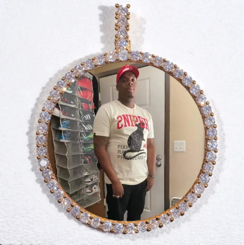 LARGE 3D CIRCLE CUSTOM PICTURE PENDANT sold by The GUU Shop