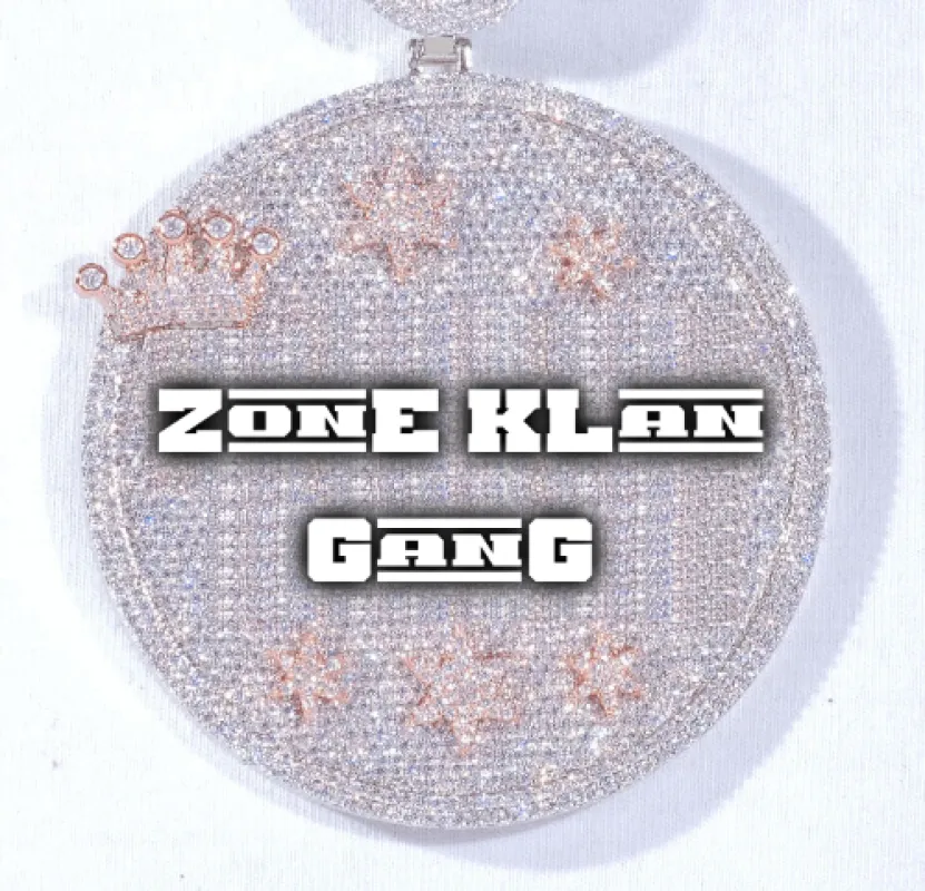 CUSTOM LETTER NECKLACE 3D BIG CROWN DISC sold by The GUU Shop