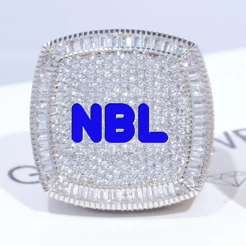 CUSTOM LETTER 3D ICED RING sold by The GUU Shop