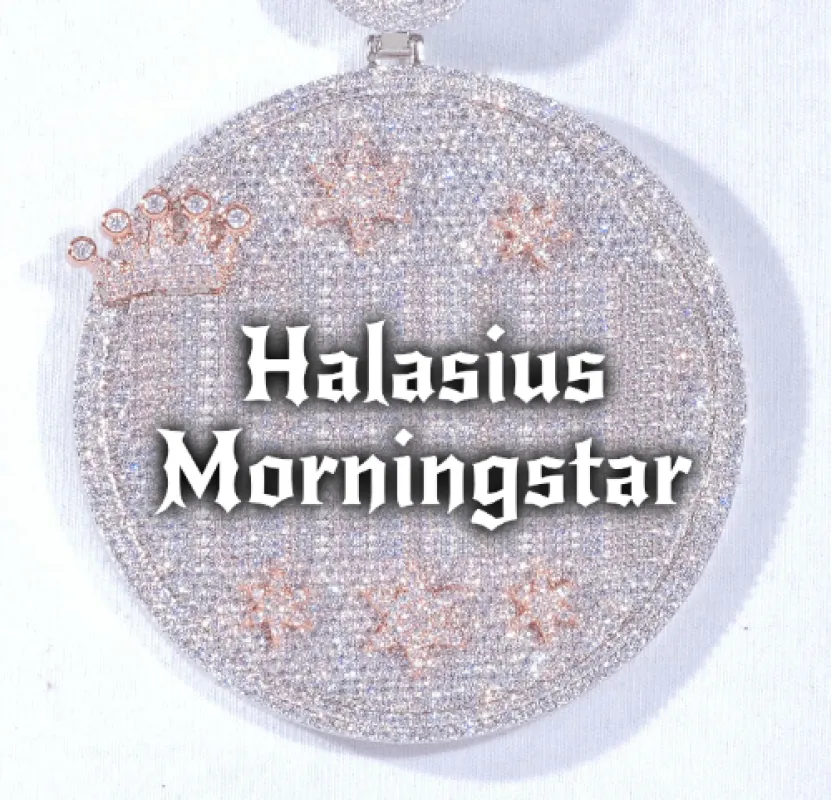 CUSTOM LETTER NECKLACE 3D BIG CROWN DISC made by The GUU Shop