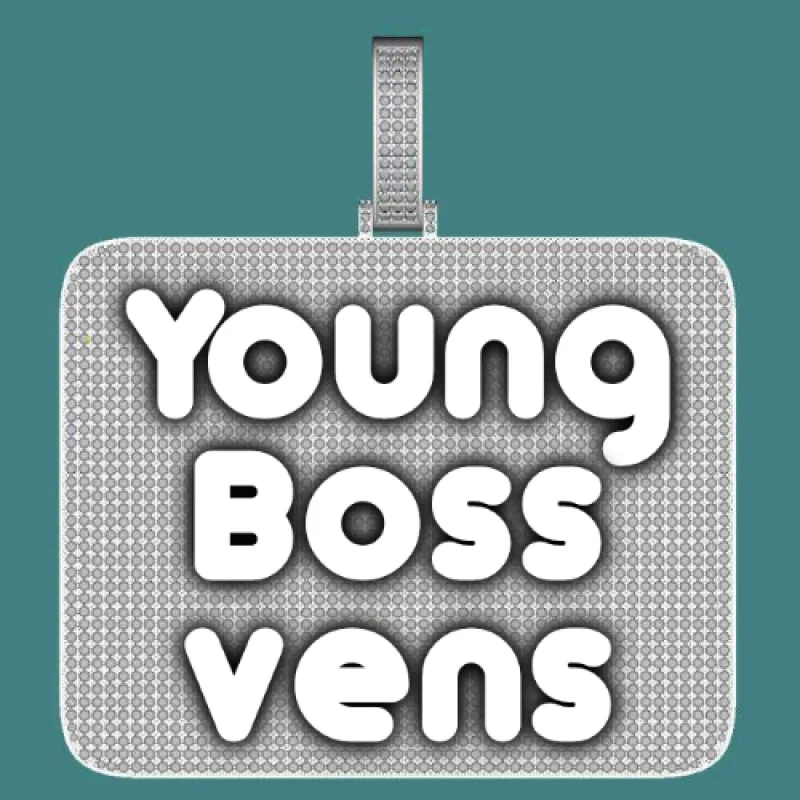 CUSTOM LETTER NECKLACE 3D BIG SQUARE made by The GUU Shop