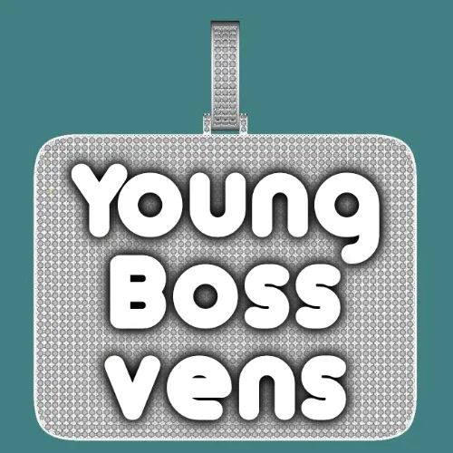 CUSTOM LETTER NECKLACE 3D BIG SQUARE sold by The GUU Shop