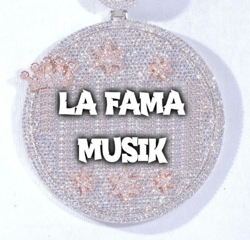 CUSTOM LETTER NECKLACE 3D BIG CROWN DISC sold by The GUU Shop