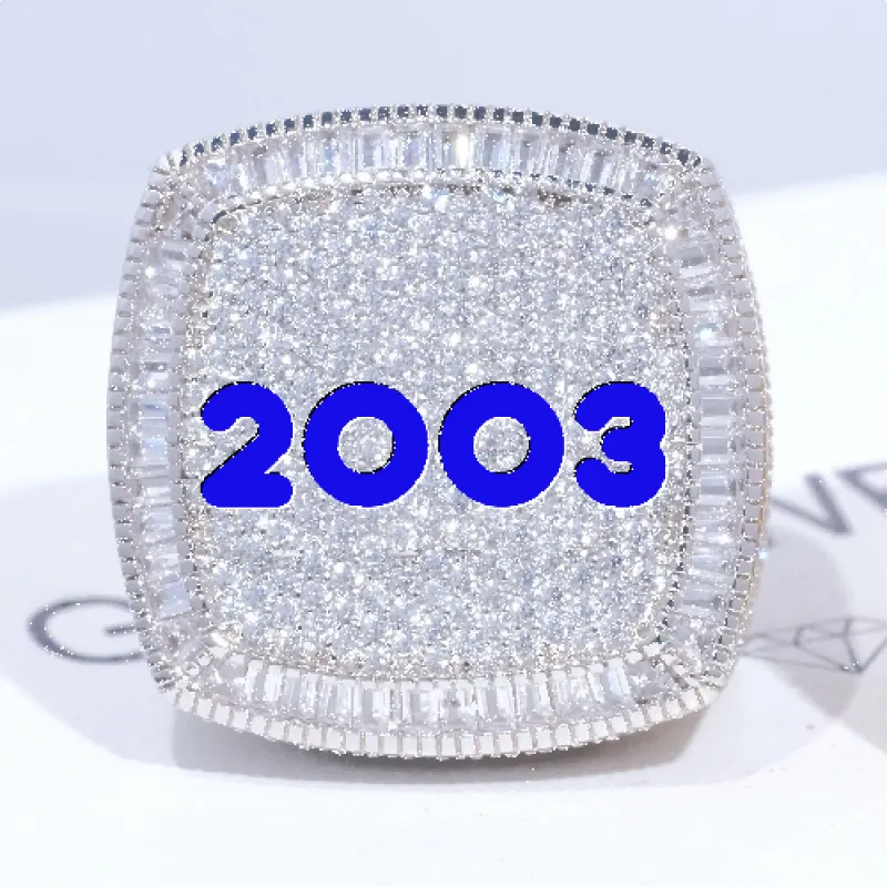 CUSTOM LETTER 3D ICED RING sold by The GUU Shop