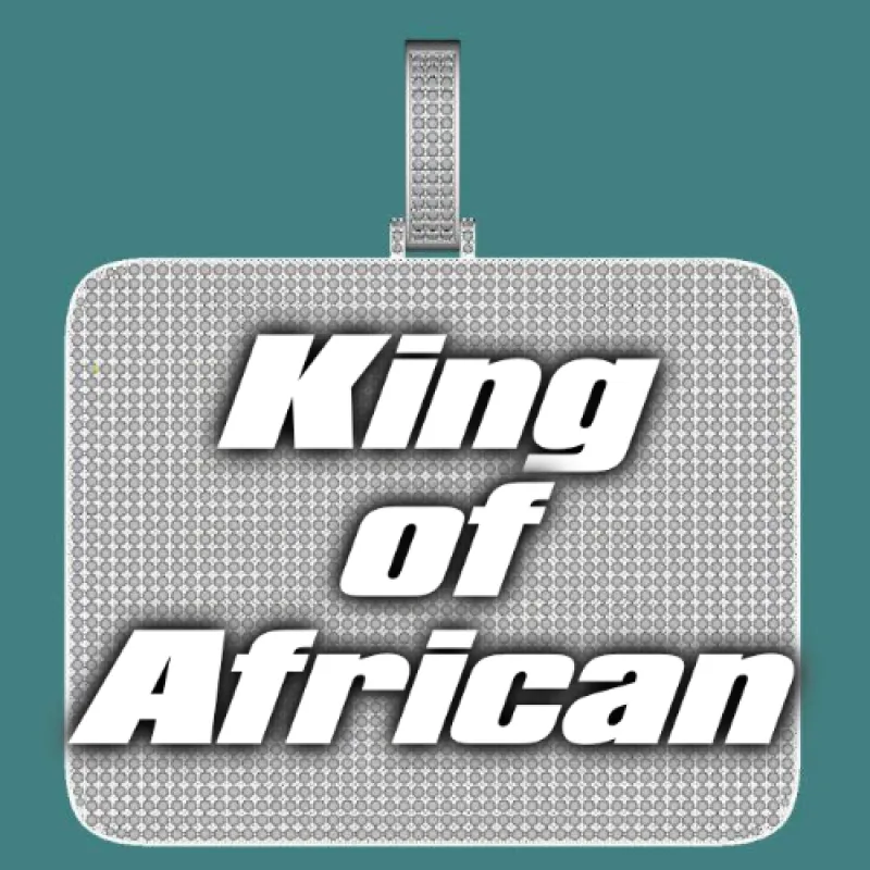 CUSTOM LETTER NECKLACE 3D BIG SQUARE sold by The GUU Shop