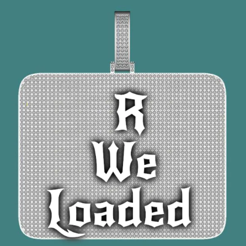 CUSTOM LETTER NECKLACE 3D BIG SQUARE sold by The GUU Shop