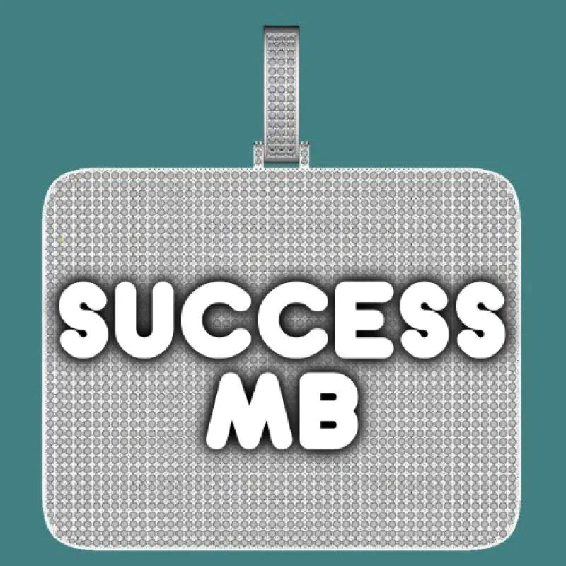 CUSTOM LETTER NECKLACE 3D BIG SQUARE sold by The GUU Shop