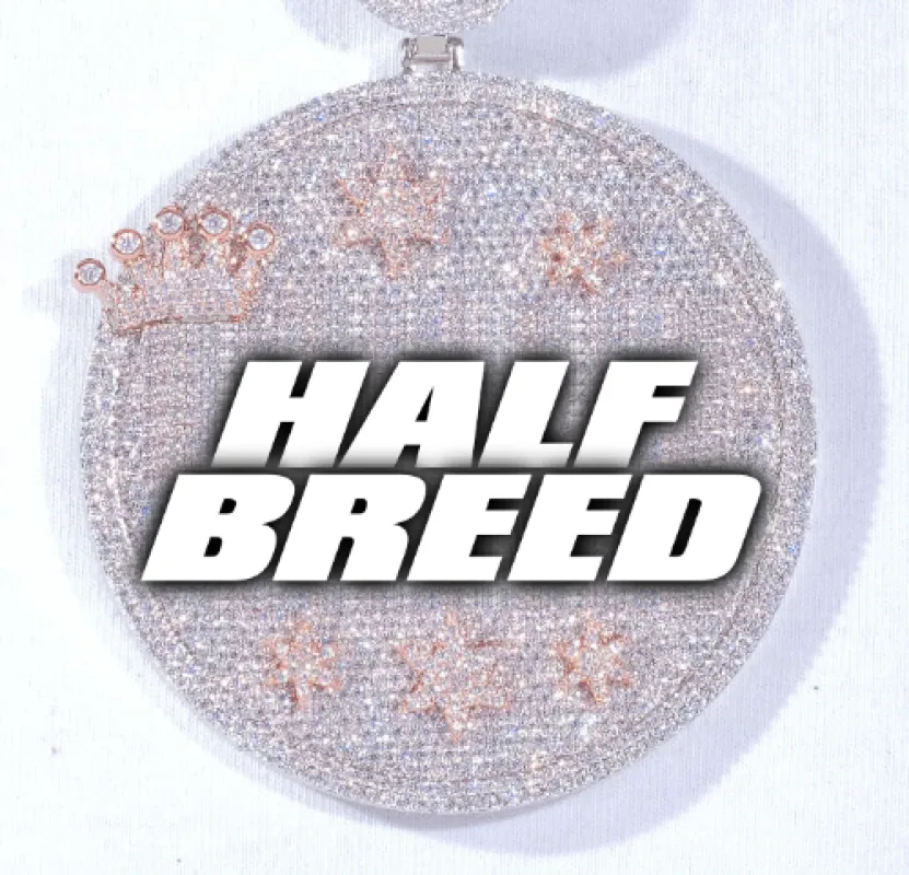 CUSTOM LETTER NECKLACE 3D BIG CROWN DISC sold by The GUU Shop