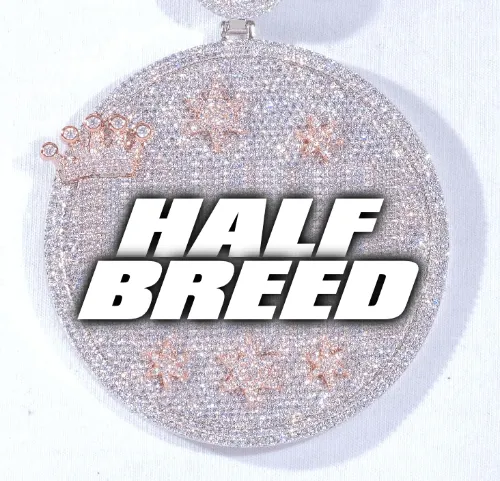 CUSTOM LETTER NECKLACE 3D BIG CROWN DISC sold by The GUU Shop