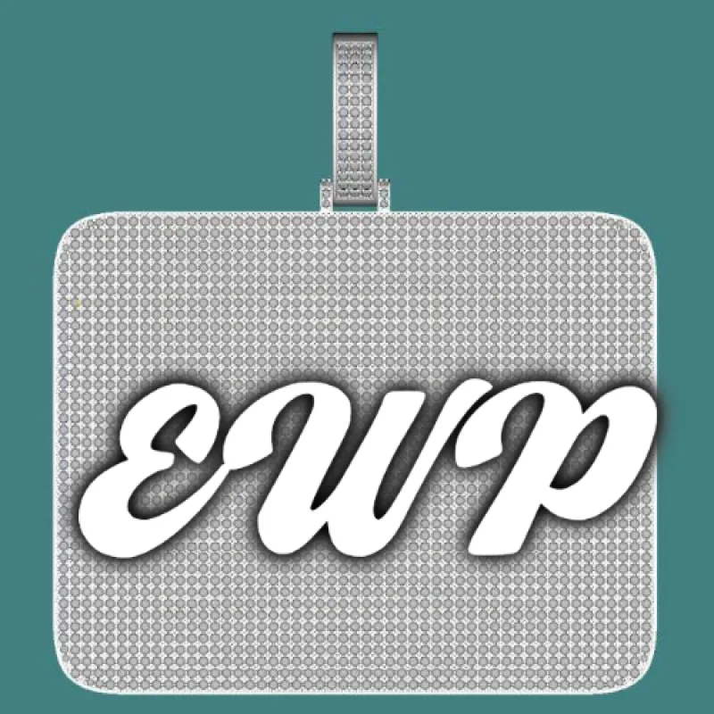 CUSTOM LETTER NECKLACE 3D BIG SQUARE made by The GUU Shop