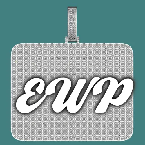 CUSTOM LETTER NECKLACE 3D BIG SQUARE sold by The GUU Shop