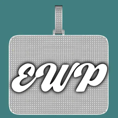 CUSTOM LETTER NECKLACE 3D BIG SQUARE sold by The GUU Shop