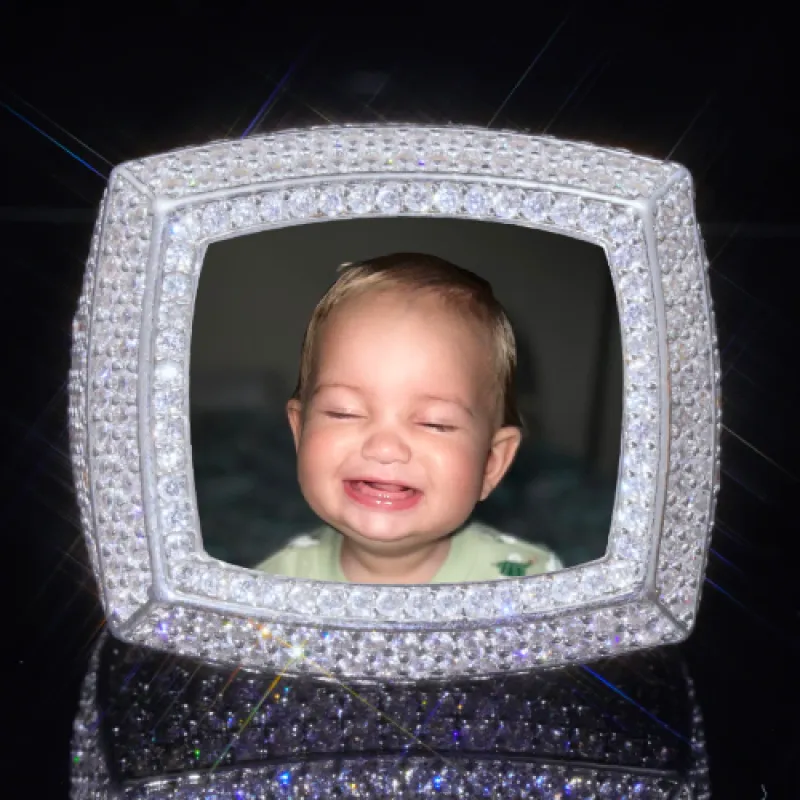 3D CUSTOM PICTURE ICED RING sold by The GUU Shop