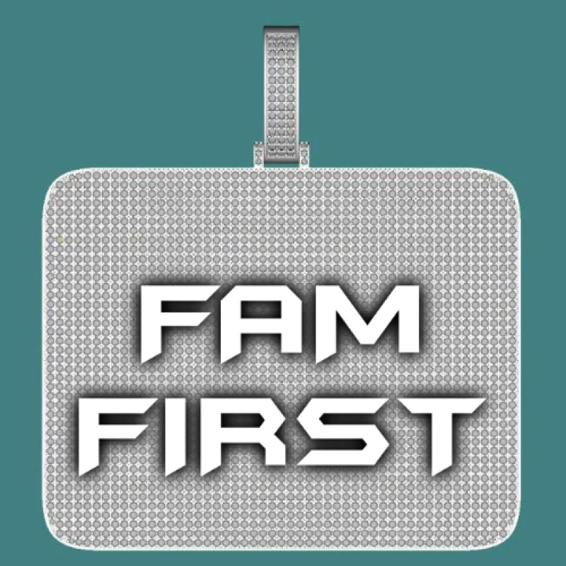 CUSTOM LETTER NECKLACE 3D BIG SQUARE sold by The GUU Shop