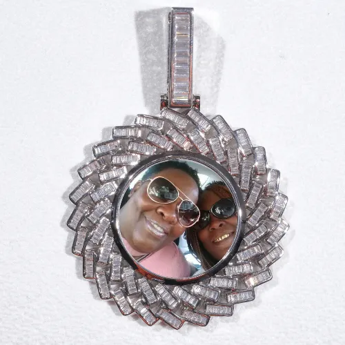 Large 3D Baguette Custom Picture Pendant sold by The GUU Shop