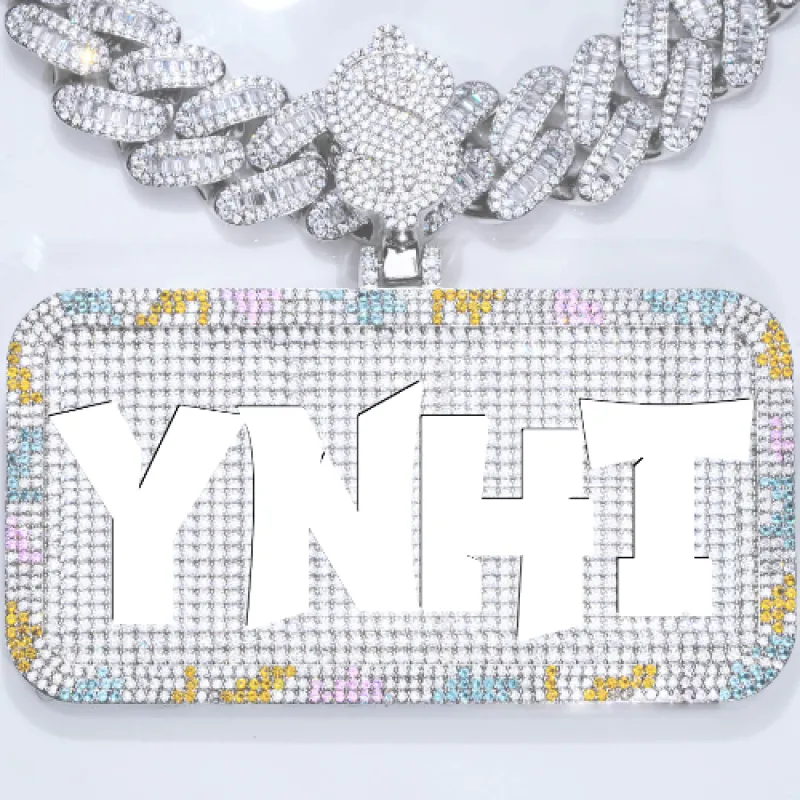 CUSTOM LETTER NECKLACE 3D COLORFUL SQUARE sold by The GUU Shop