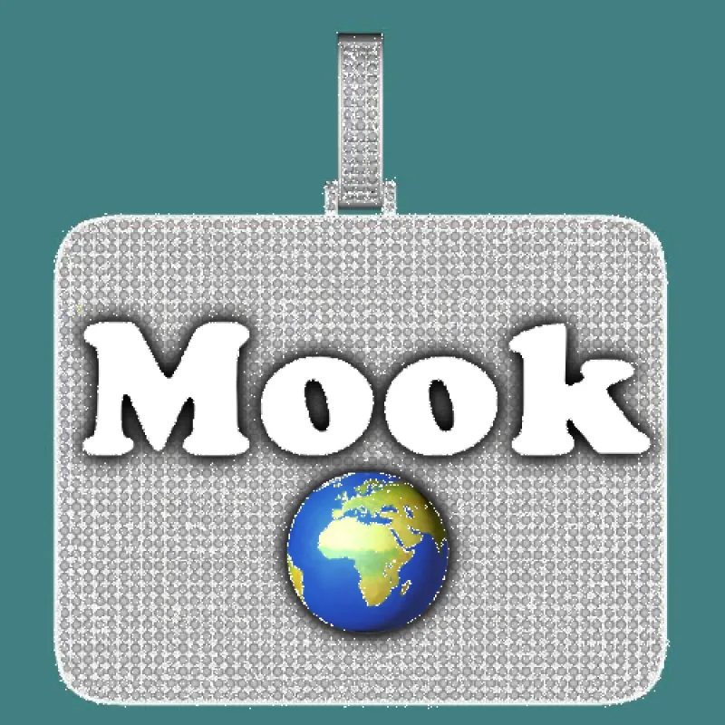 CUSTOM LETTER NECKLACE 3D BIG SQUARE sold by The GUU Shop