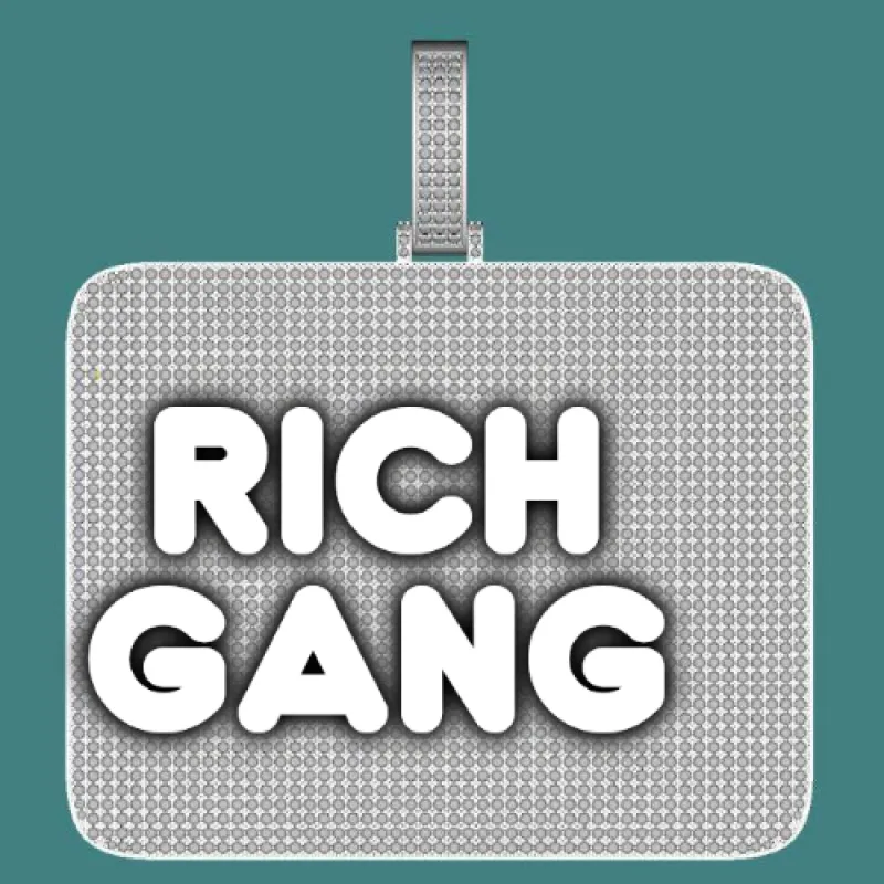 CUSTOM LETTER NECKLACE 3D BIG SQUARE sold by The GUU Shop