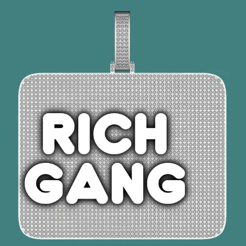 CUSTOM LETTER NECKLACE 3D BIG SQUARE sold by The GUU Shop