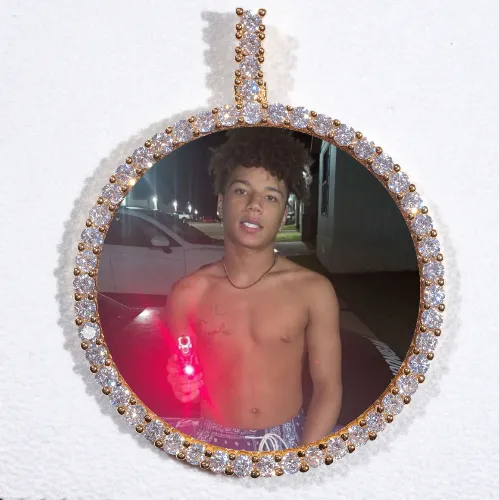 LARGE 3D CIRCLE CUSTOM PICTURE PENDANT sold by The GUU Shop