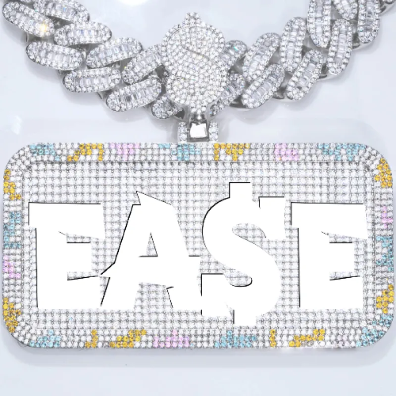 CUSTOM LETTER NECKLACE 3D COLORFUL SQUARE sold by The GUU Shop