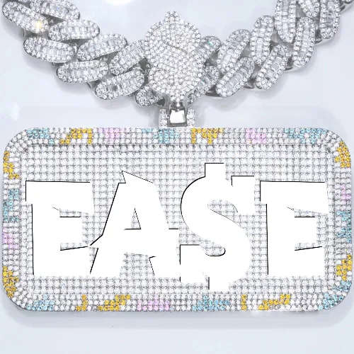 CUSTOM LETTER NECKLACE 3D COLORFUL SQUARE sold by The GUU Shop