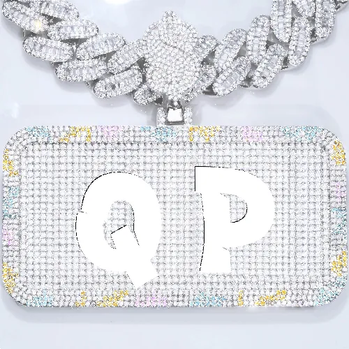 CUSTOM LETTER NECKLACE 3D COLORFUL SQUARE sold by The GUU Shop