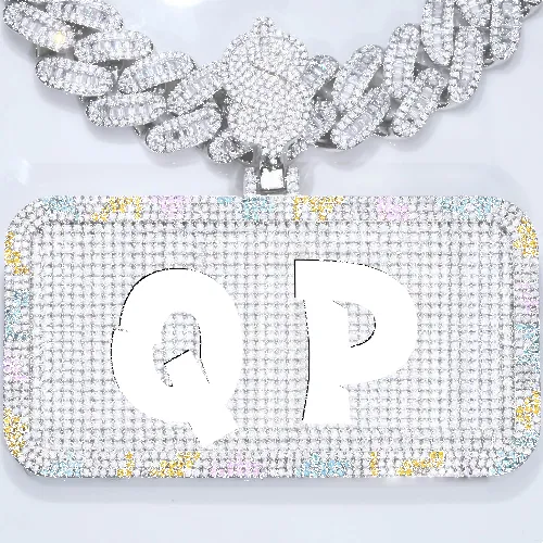 CUSTOM LETTER NECKLACE 3D COLORFUL SQUARE sold by The GUU Shop