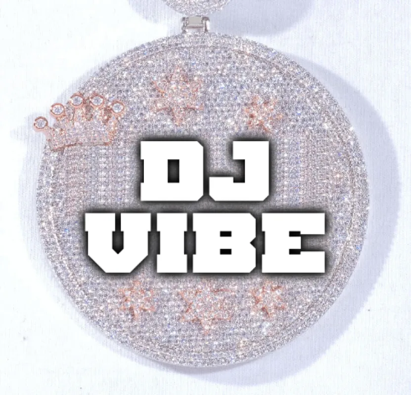 CUSTOM LETTER NECKLACE 3D BIG CROWN DISC sold by The GUU Shop