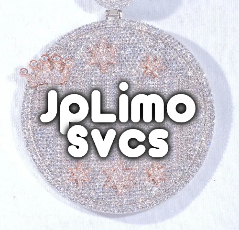 CUSTOM LETTER NECKLACE 3D BIG CROWN DISC sold by The GUU Shop