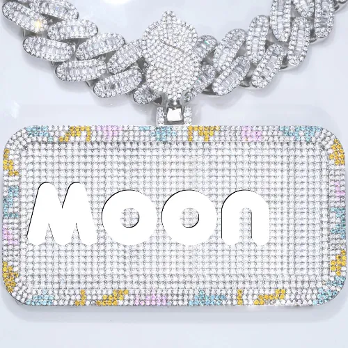 CUSTOM LETTER NECKLACE 3D COLORFUL SQUARE sold by The GUU Shop