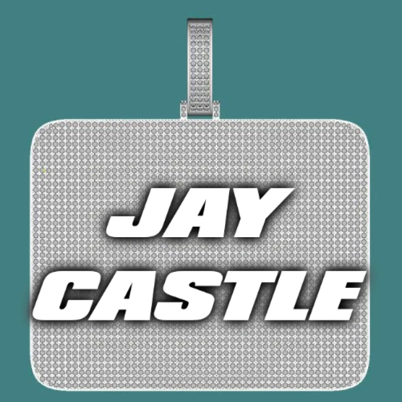 CUSTOM LETTER NECKLACE 3D BIG SQUARE made by The GUU Shop