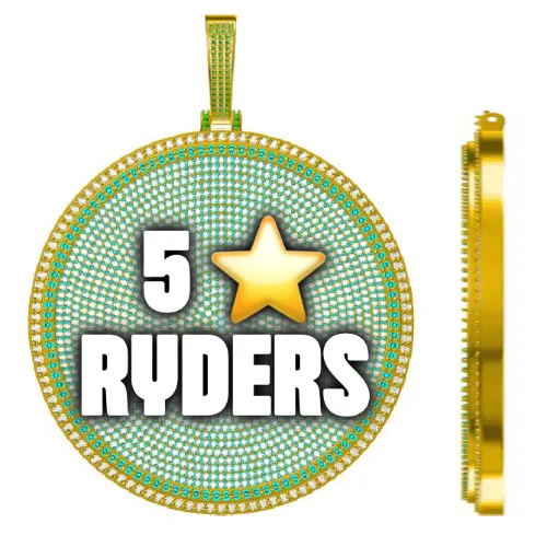 CUSTOM LETTER NECKLACE 3D BIG DISC sold by The GUU Shop