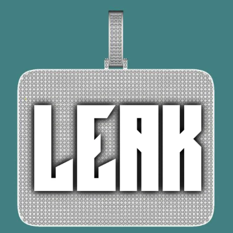 CUSTOM LETTER NECKLACE 3D BIG SQUARE sold by The GUU Shop