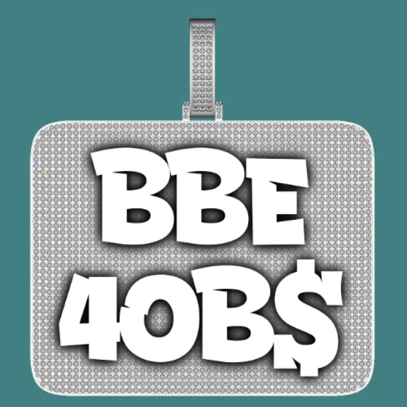 CUSTOM LETTER NECKLACE 3D BIG SQUARE sold by The GUU Shop