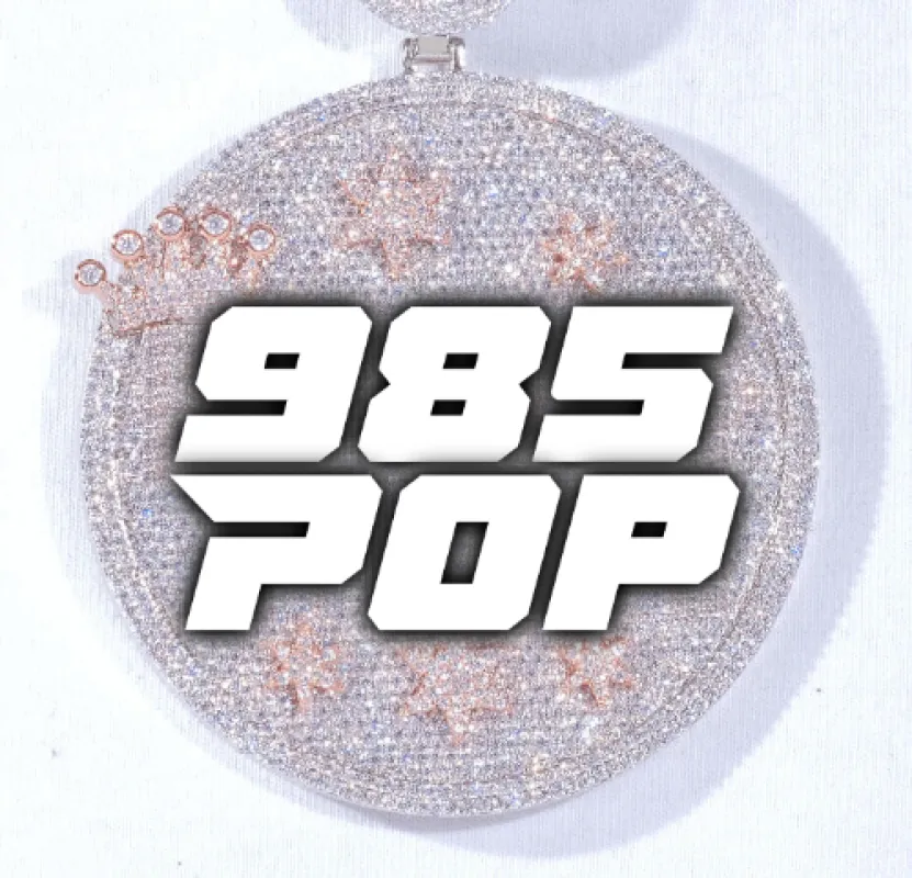 CUSTOM LETTER NECKLACE 3D BIG CROWN DISC sold by The GUU Shop