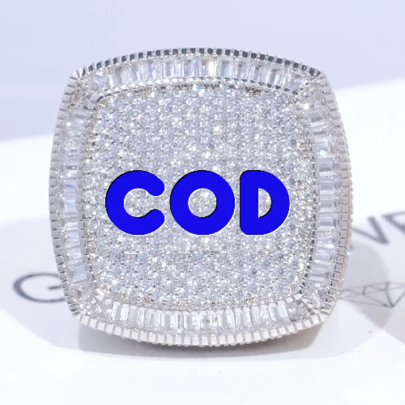 CUSTOM LETTER 3D ICED RING sold by The GUU Shop