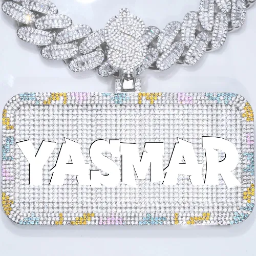 CUSTOM LETTER NECKLACE 3D COLORFUL SQUARE sold by The GUU Shop