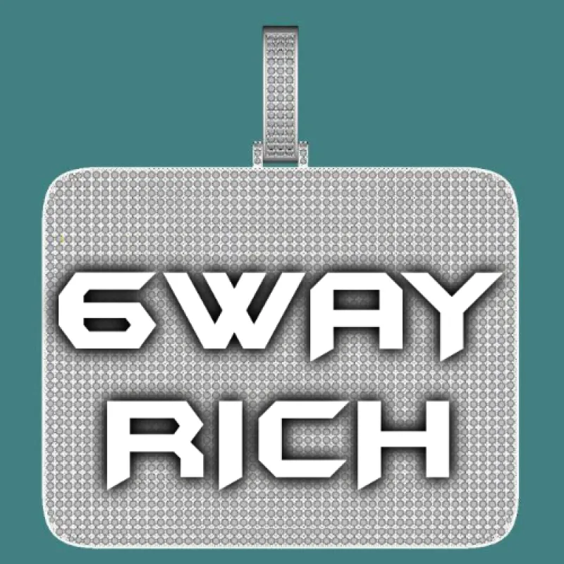 CUSTOM LETTER NECKLACE 3D BIG SQUARE sold by The GUU Shop