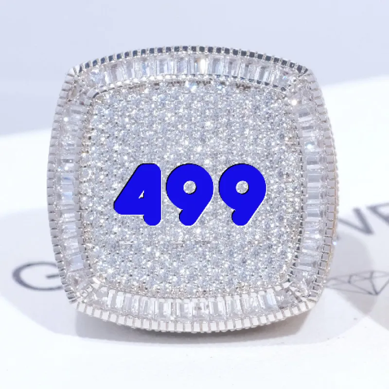 CUSTOM LETTER 3D ICED RING sold by The GUU Shop