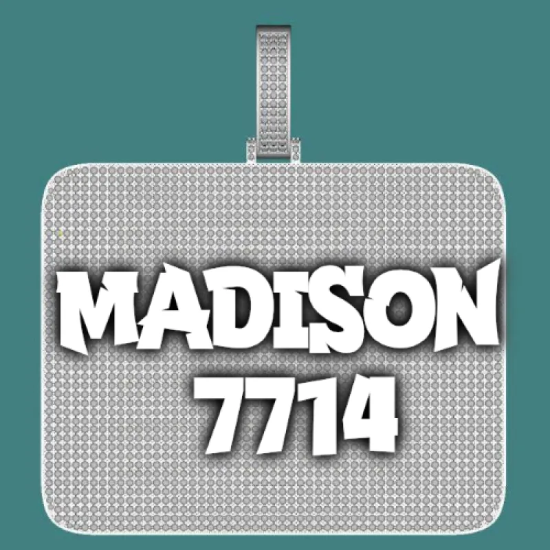 CUSTOM LETTER NECKLACE 3D BIG SQUARE sold by The GUU Shop