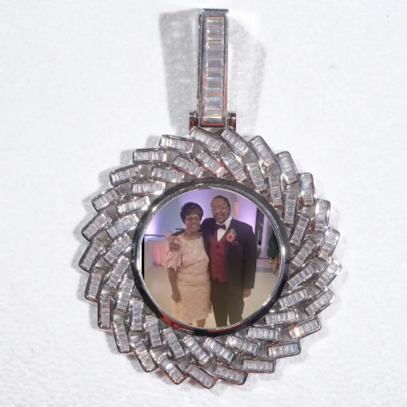 Large 3D Baguette Custom Picture Pendant sold by The GUU Shop