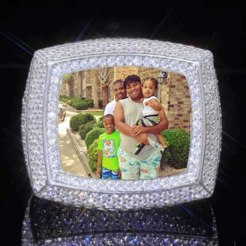 3D CUSTOM PICTURE ICED RING sold by The GUU Shop