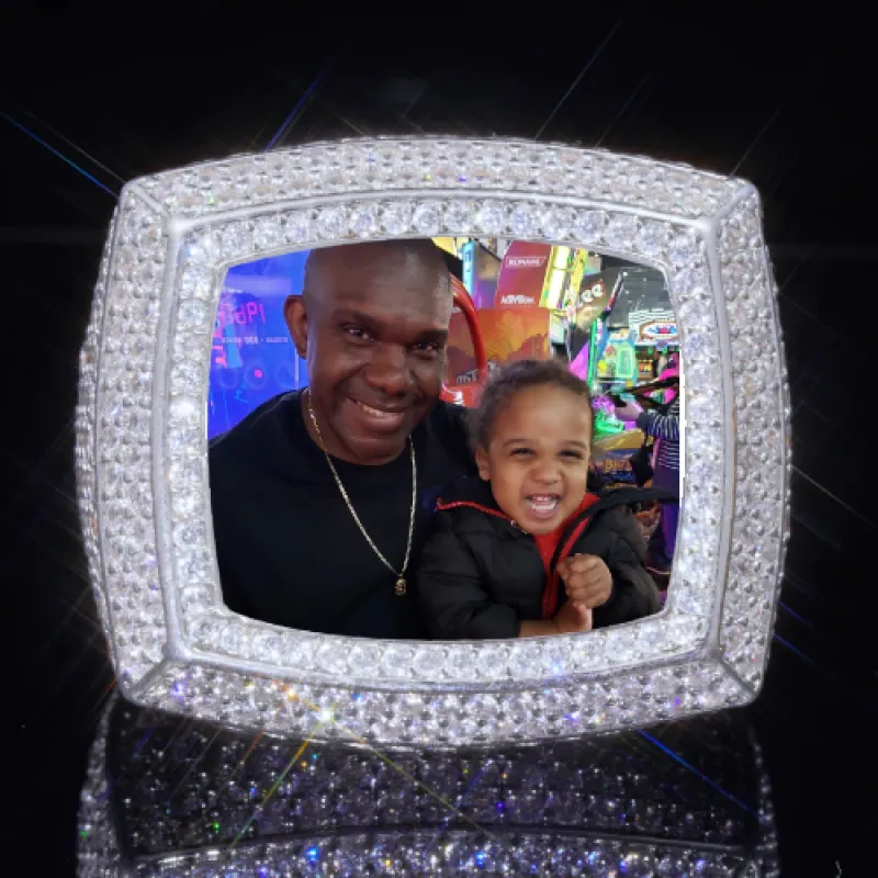 3D CUSTOM PICTURE ICED RING sold by The GUU Shop