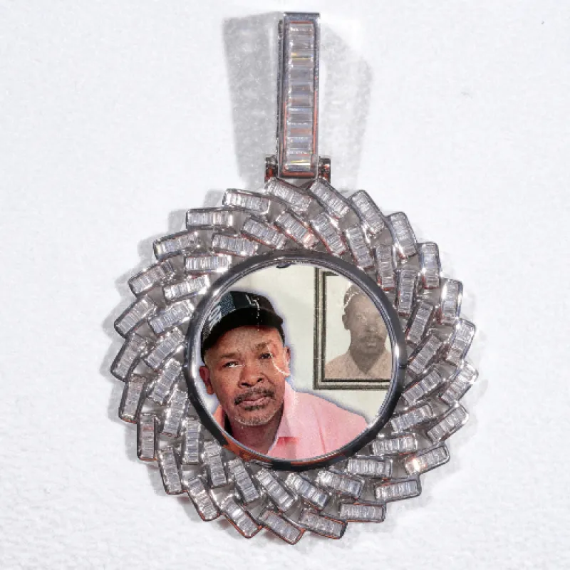 Large 3D Baguette Custom Picture Pendant sold by The GUU Shop