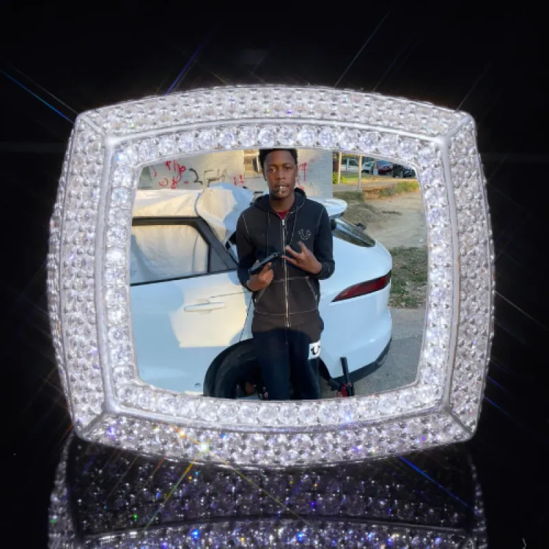 3D CUSTOM PICTURE ICED RING sold by The GUU Shop